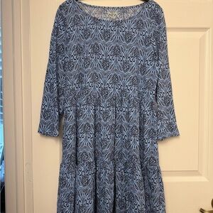 Lilly Pulitzer Blue and White Patterned Dress